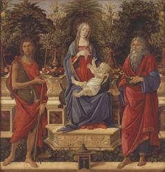 Enthroned Madonna with Child and Saints | Obraz na stenu