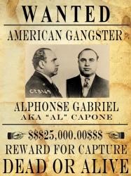 Al Capone Wanted Poster | Obraz na stenu