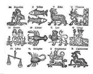 Zodiac Woodcut | Obraz na stenu