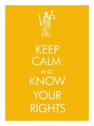 Keep Calm and Know Your Rights | Obraz na stenu