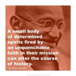Gandhi - Determination Quote | Obraz na stenu