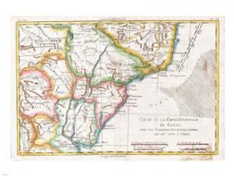 1780 Raynal and Bonne Map of South America | Obraz na stenu