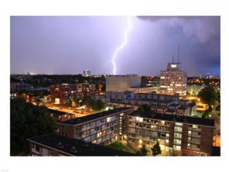 Utrecht-Oost Tijdens Onweer Vanaf | Obraz na stenu