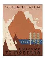 See America Welcome to Montana | Obraz na stenu