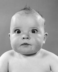 1950s Close-Up Of Baby Cross-Eyed | Obraz na stenu