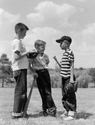 1950s Boys Baseball Holding Bat | Obraz na stenu