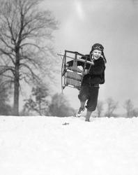 1930s Boy Wearing Aviator Cap | Obraz na stenu