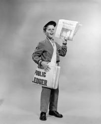 1950s Shouting Newsboy | Obraz na stenu