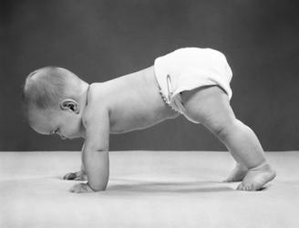 1950s Baby Girl Push Up | Obraz na stenu