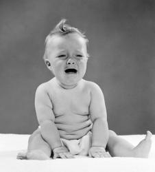 1950s Crying Baby Seated With Distressed Expression? | Obraz na stenu