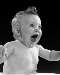 1950s Happy Baby  Laughing With Mouth Open | Obraz na stenu