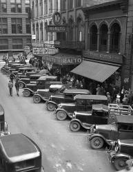 1936 Line Of Angle Parked Cars Downtown Main Street Knoxville Tennessee | Obraz na stenu