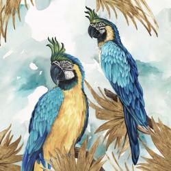 Golden Parrots | Obraz na stenu