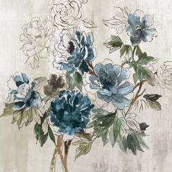 Blue Floral I | Obraz na stenu