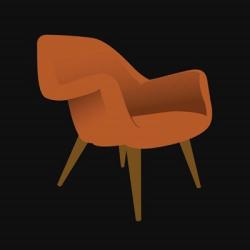 Mid Century Chair II | Obraz na stenu