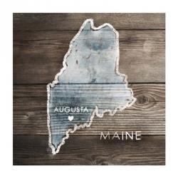Maine Rustic Map | Obraz na stenu