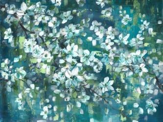 Teal Blossoms Landscape | Obraz na stenu