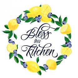 Lemon Blueberry Kitchen Sign I | Obraz na stenu