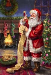 Santa with his list | Obraz na stenu