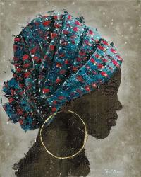 Profile of a Woman I (gold hoop) | Obraz na stenu