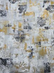 Silver Gray Gold Abstract | Obraz na stenu