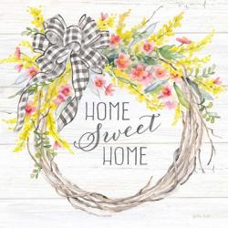 Spring Gingham Wreath Home | Obraz na stenu