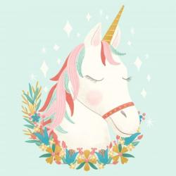 Unicorns and Flowers I | Obraz na stenu