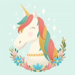 Unicorns and Flowers II | Obraz na stenu