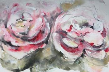 Pair of Pink Roses Landscape | Obraz na stenu