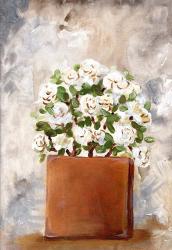 White Flower Clay Pot II | Obraz na stenu