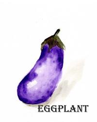 Veggie Sketch VII-Eggplant | Obraz na stenu