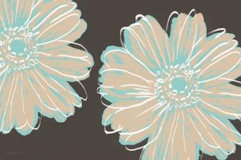 Flower Pop Sketch IX-Charcoal BG | Obraz na stenu