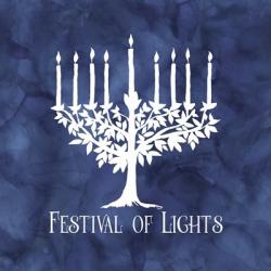 Festival of Lights Blue IV-Menorah | Obraz na stenu