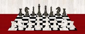 Rather be Playing Chess Board Panel Red | Obraz na stenu