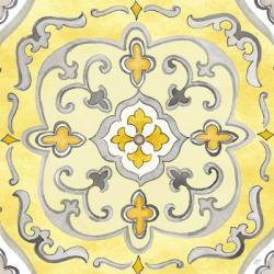 Jewel Medallion yellow gray II | Obraz na stenu