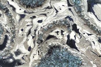 Blue Silver Marble landscape | Obraz na stenu