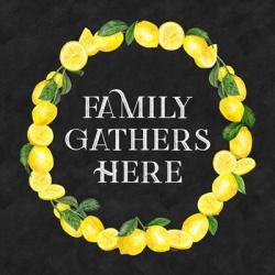 Live with Zest wreath sentiment II-Family Gathers | Obraz na stenu