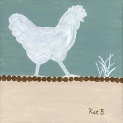 Out to Pasture IV-White Chicken | Obraz na stenu