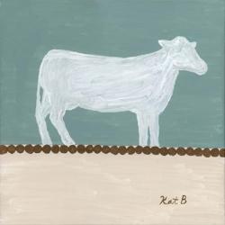 Out to Pasture V-White Cow | Obraz na stenu