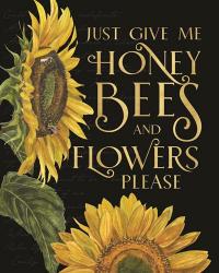 Honey Bees & Flowers Please portrait I-Give me Honey Bees | Obraz na stenu