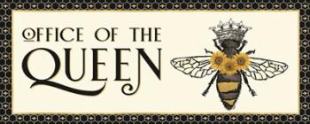 Honey Bees & Flowers Please panel II-The Queen | Obraz na stenu