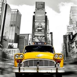 Vintage Taxi in Times Square, NYC (detail) | Obraz na stenu