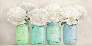 Peonies in Mason Jars (detail) | Obraz na stenu