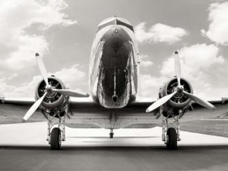 Vintage DC-3 in air field | Obraz na stenu