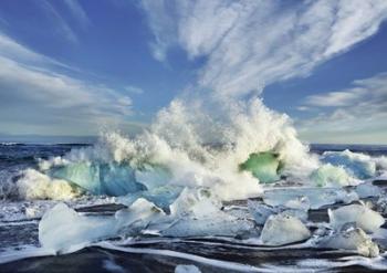 Waves breaking, Iceland | Obraz na stenu