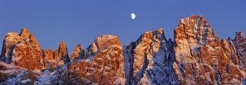 Pale Di San Martino And Moon, Italy | Obraz na stenu