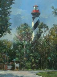 St. Augustine Lighthouse and Carver Street | Obraz na stenu