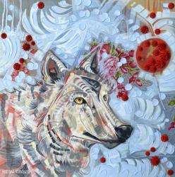 Wolf and Moon | Obraz na stenu
