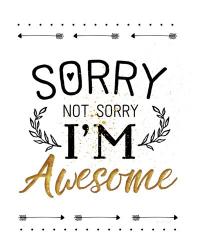 Sorry not Sorry, I'm Awesome | Obraz na stenu