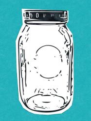 Pop Art Mason Jar - Blue | Obraz na stenu